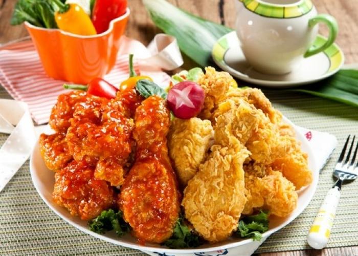 原味半调味半炸鸡