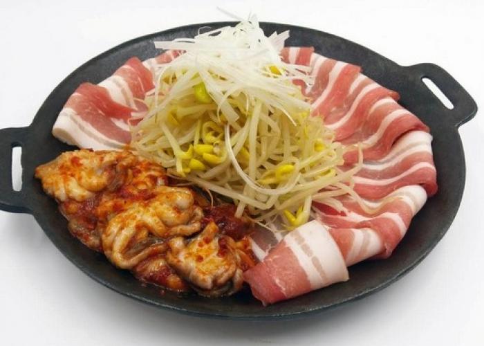 铁板八爪鱼五花肉